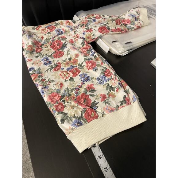 Vintage Women Top Size Large Floral Collared 3/4 Sleeve Romantic Cottagecore 90s - Picture 5 of 6